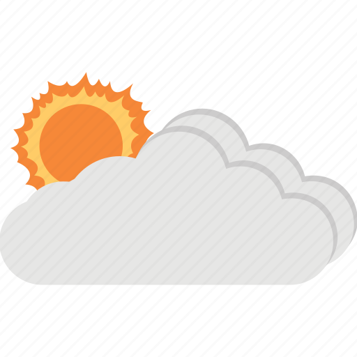 Pleasant weather, sun with cloud, sunny cloudy, weather, weather forecast icon - Download on Iconfinder