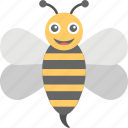 animal, cartoon bee, honey bee, insect, worker bee 
