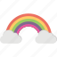 majestic clouds, pleasant weather, rainbow, rainbow clouds, rainbow in clouds 