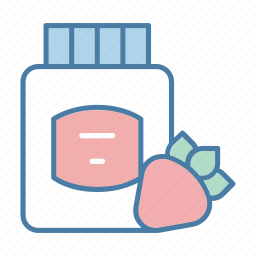 Breakfast, conserve, food, food and restaurant, jam, jar, strawberry icon - Download on Iconfinder