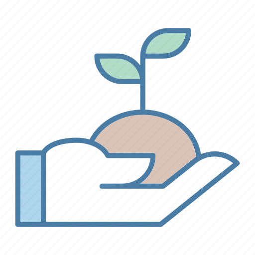 Eco friendly, farming and gardening, growth, hand, hands, plant, sprout icon - Download on Iconfinder