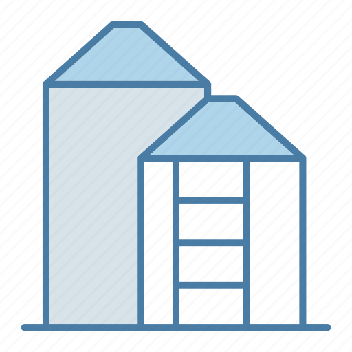 Barn, buildings, farm, farming and gardening, real estate, silo icon - Download on Iconfinder