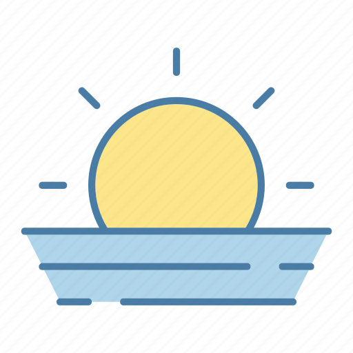 Beach sunset, nature, sea, sun, sunrise, sunset, weather icon - Download on Iconfinder