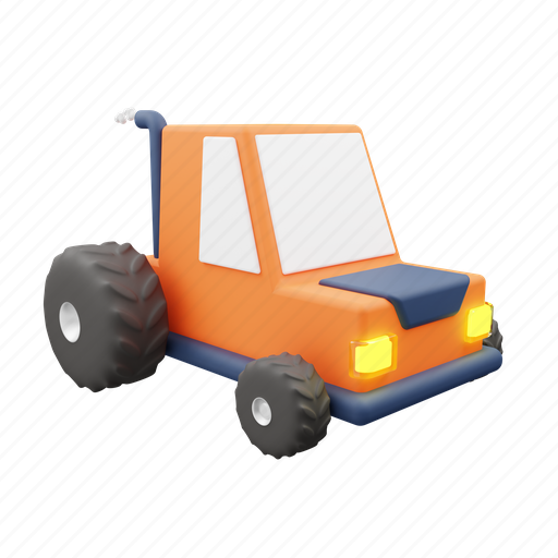 Tractor, vehicle, agriculture 3D illustration - Download on Iconfinder