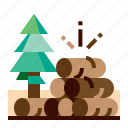 log, wood, farm, tree