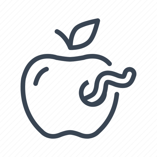 Apple, worm, agriculture, garden icon - Download on Iconfinder