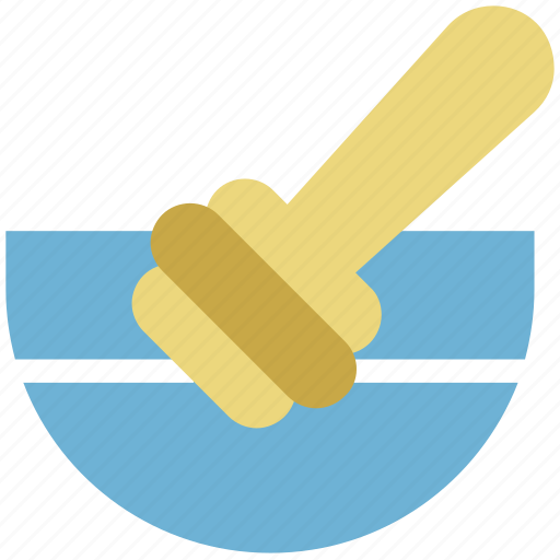 Bowl, honey, honey dipper, honey stick, pot icon - Download on Iconfinder