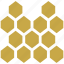 beehive, beeswax, hexagon, hive, honey, honeycomb 