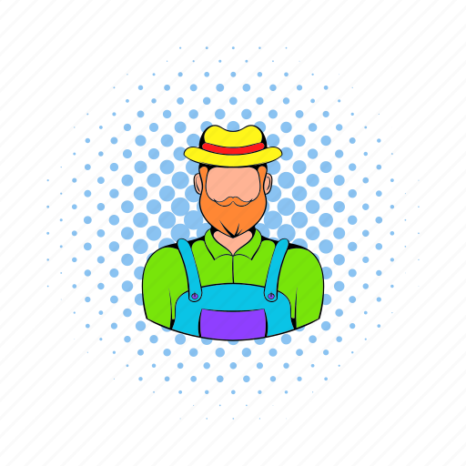 Agriculture, comics, farm, farmer, farming, field, man icon - Download on Iconfinder