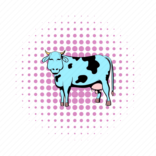 Animal, comics, cow, domestic, farm, livestock, living pictogram icon - Download on Iconfinder