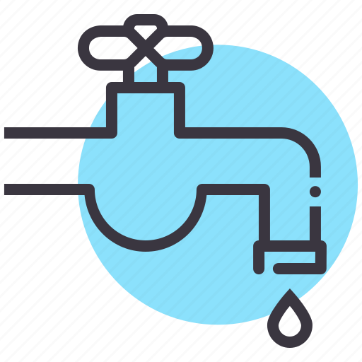 Drop, faucet, pipe, plumbing, spigot, tap, water icon - Download on Iconfinder