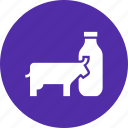 bottle, cow, dairy, drink, farm, glass, milk