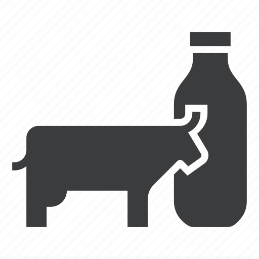 Bottle, cow, dairy, drink, farm, glass, milk icon - Download on Iconfinder
