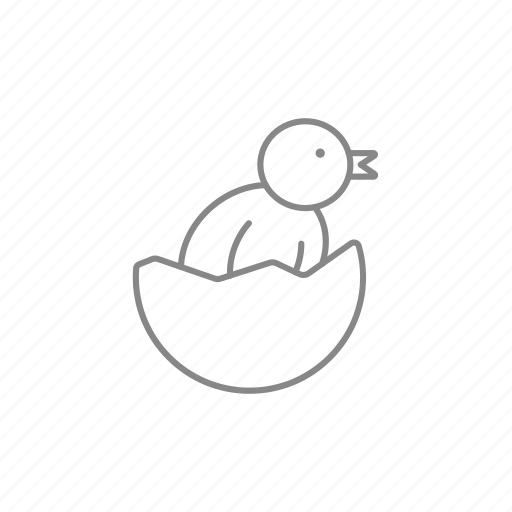 Bird, chick, chicken, egg, eggshell, embryo, hen icon - Download on Iconfinder