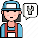 technician, female, repair, maintenance