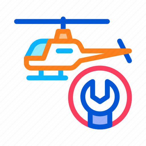 Equipment, helicopter, screwdriver, silhouette, transport icon - Download on Iconfinder