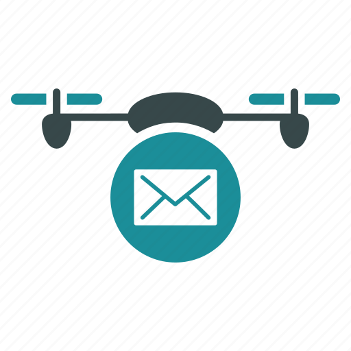 Mail, aircraft, drone, quadcopter, flying copter, nanocopter, envelope icon - Download on Iconfinder