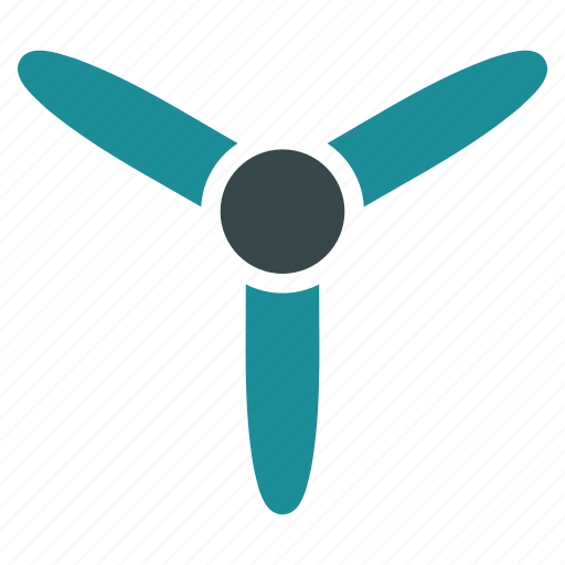Propeller, rotor, three bladed screw, turbine, blade, motor icon - Download on Iconfinder