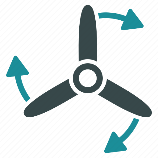 Propeller, rotation, rotor, three bladed screw, rotate, direction, drone icon - Download on Iconfinder