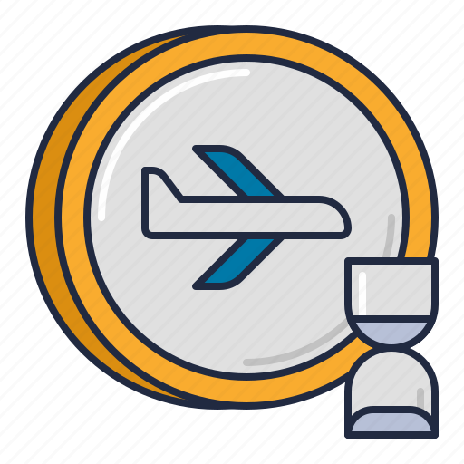 Airline, delayed, flight icon - Download on Iconfinder