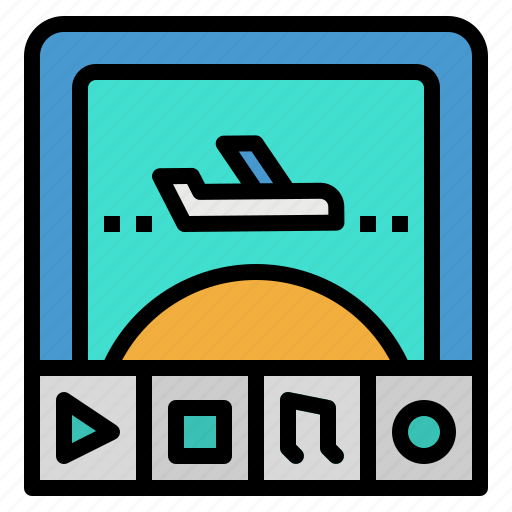Communications, monitor, plane, screen, transportation icon - Download on Iconfinder