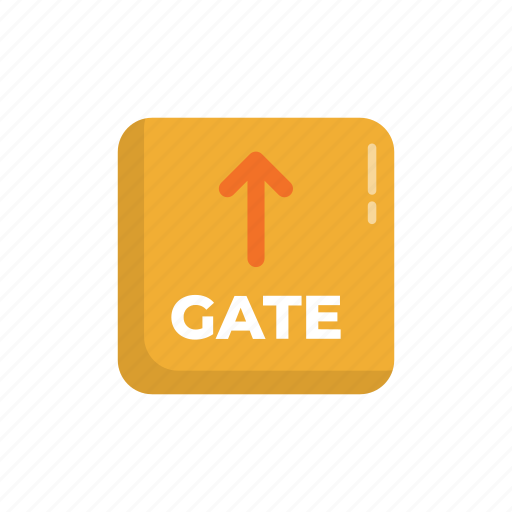 Arrow, direction, forward, gate, location, panel, sign icon - Download on Iconfinder