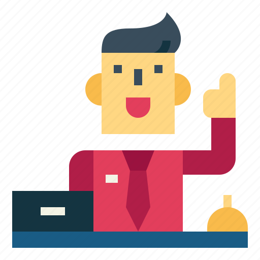 Airline, attendant, check, counter, flight, in, man icon - Download on Iconfinder