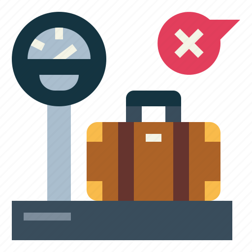 Airport, bag, baggage, excess, weight icon - Download on Iconfinder