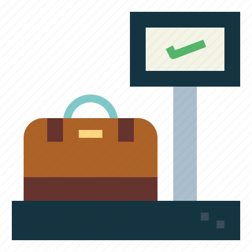Airport weighing scale, baggage scale, baggage weight, luggage bag, luggage  scale icon - Download on Iconfinder