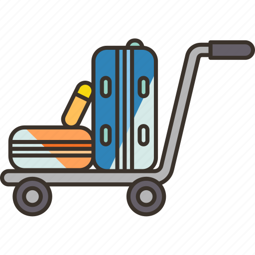 Baggage, cart, trolley, journey, travel icon - Download on Iconfinder