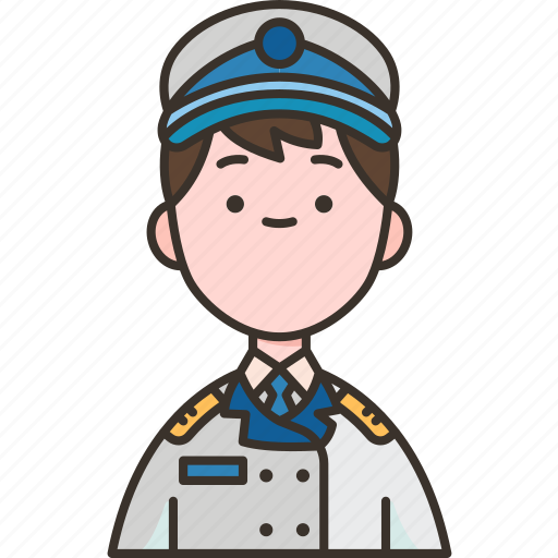 Captain, pilot, airline, crew, uniform icon - Download on Iconfinder
