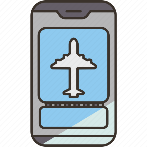 Ticket, electronic, mobile, flight, passenger icon - Download on Iconfinder