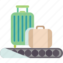 baggage, claim, conveyor, luggage, arrival