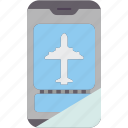 ticket, electronic, mobile, flight, passenger