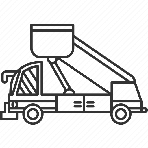 Ladder, truck, service, outdoor, airfield icon - Download on Iconfinder