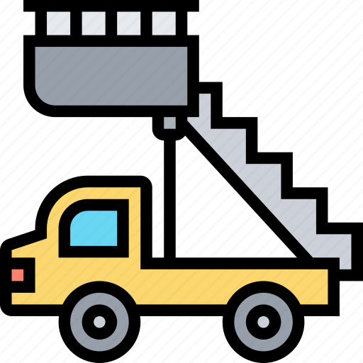 Ladder, truck, airport, ground, support icon - Download on Iconfinder