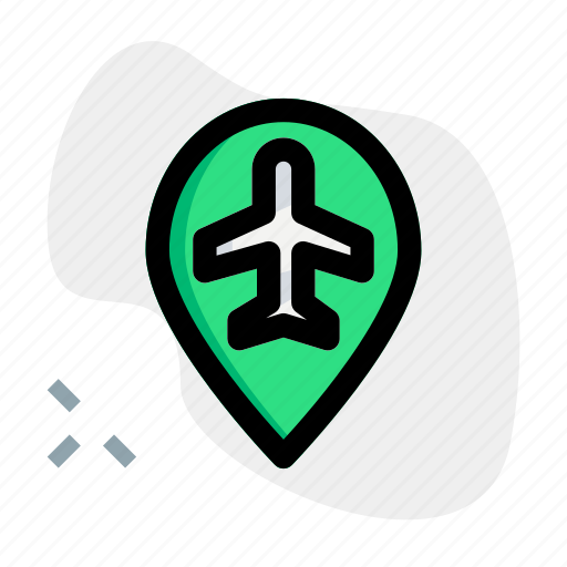 Flight, pin, airplane, pointer, location icon - Download on Iconfinder