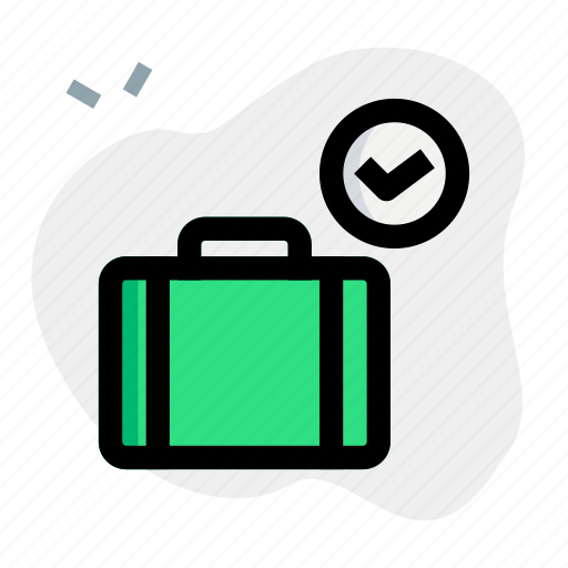 Tickmark, baggage, airport, scan, verified icon - Download on Iconfinder