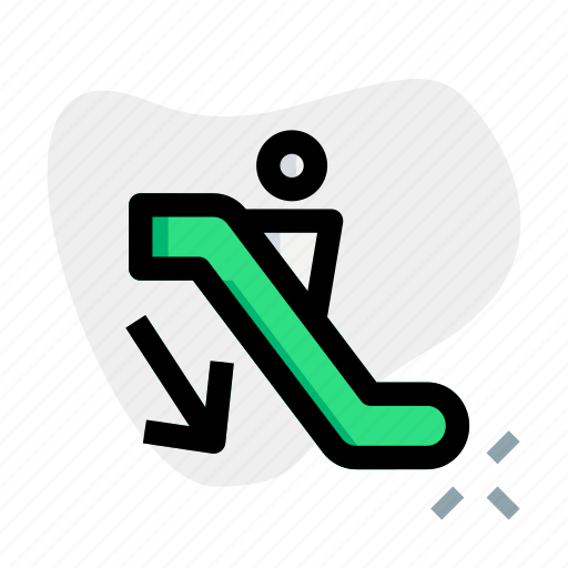 Escalator, downwards, direction, arrow, navigate, airport icon - Download on Iconfinder