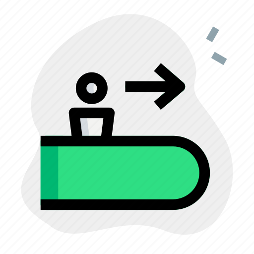 Flat escalator, arrow, direction, navigation, airport icon - Download on Iconfinder