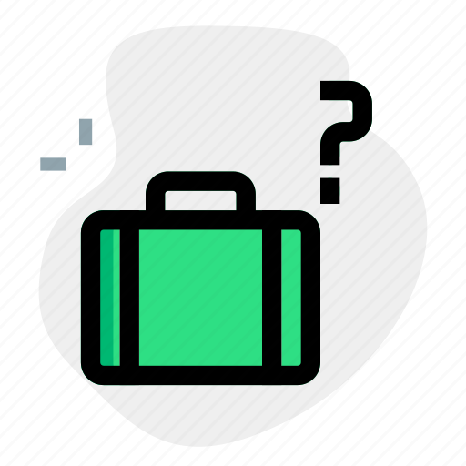 Briefcase, unknown, luggage, question mark icon - Download on Iconfinder