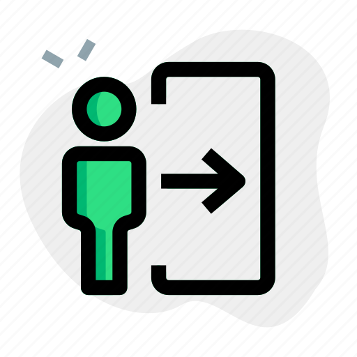 Entry, airport, door, stickman, travel icon - Download on Iconfinder