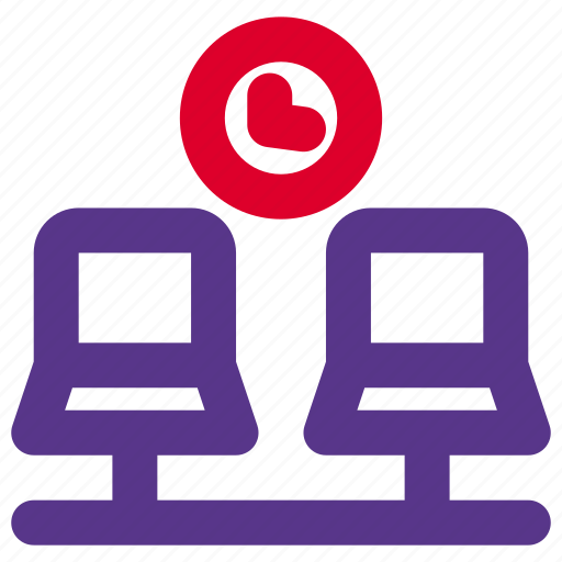 Chair, waiting room, flight, delay, travel icon - Download on Iconfinder