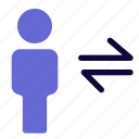 two way, arrows, stickman, airport, direction, passenger