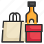 duty, airport, shopping, baggage, shop icon 