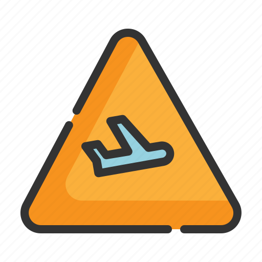 Plane, label, warning, airplane, alert, airport icon icon - Download on Iconfinder