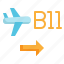 airport, flight, gate, plane, airplane, transport icon 