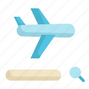 plane, flight, search, ticket, transport icon