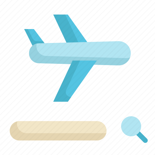 Plane, flight, search, ticket, transport icon icon - Download on Iconfinder
