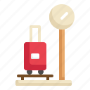 bag, airport, luggage, weight icon